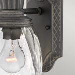 Mała latarnia naścienna  Plantation -  1 źródło światła - Czarna - obrazek 4