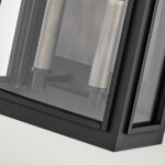 Średnia latarnia naścienna Sag Harbor - 2 źródła światła - Czarna - obrazek 4