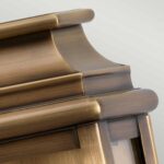 Latarnia naścienna St Martins - 1 źródło światła - Postarzany mosiądz - obrazek 2