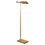 Lampa podłogowa Studio z ramieniem wahliwym w ręcznie patynowanym mosiądzu antycznym