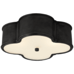 Plafon Basil 17" w kolorze metalicznym szarym z matowym szkłem