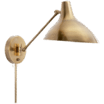 Kinkiet ścienny Charlton w ręcznie patynowanym mosiądzu antycznym