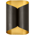 Kinkiet Selfoss w brązie z wnętrzem ze złoceniem