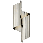 Średni kinkiet owinięty Iva w polerowanym niklu