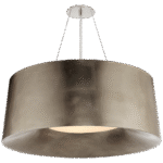 Średnia lampa wisząca Halo w polerowanym srebrnym wykończeniu