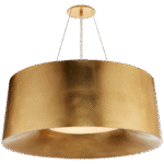 Średnia lampa wisząca Halo ze złoceniem