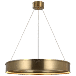 Żyrandol pierścieniowy Connery 30" w antycznym patynowanym mosiądzu