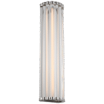 Kinkiet Kean 21" w polerowanym niklu z przezroczystymi prętami szklanymi