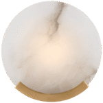 Kinkiet Melange w antycznym patynowanym mosiądzu z alabastrem