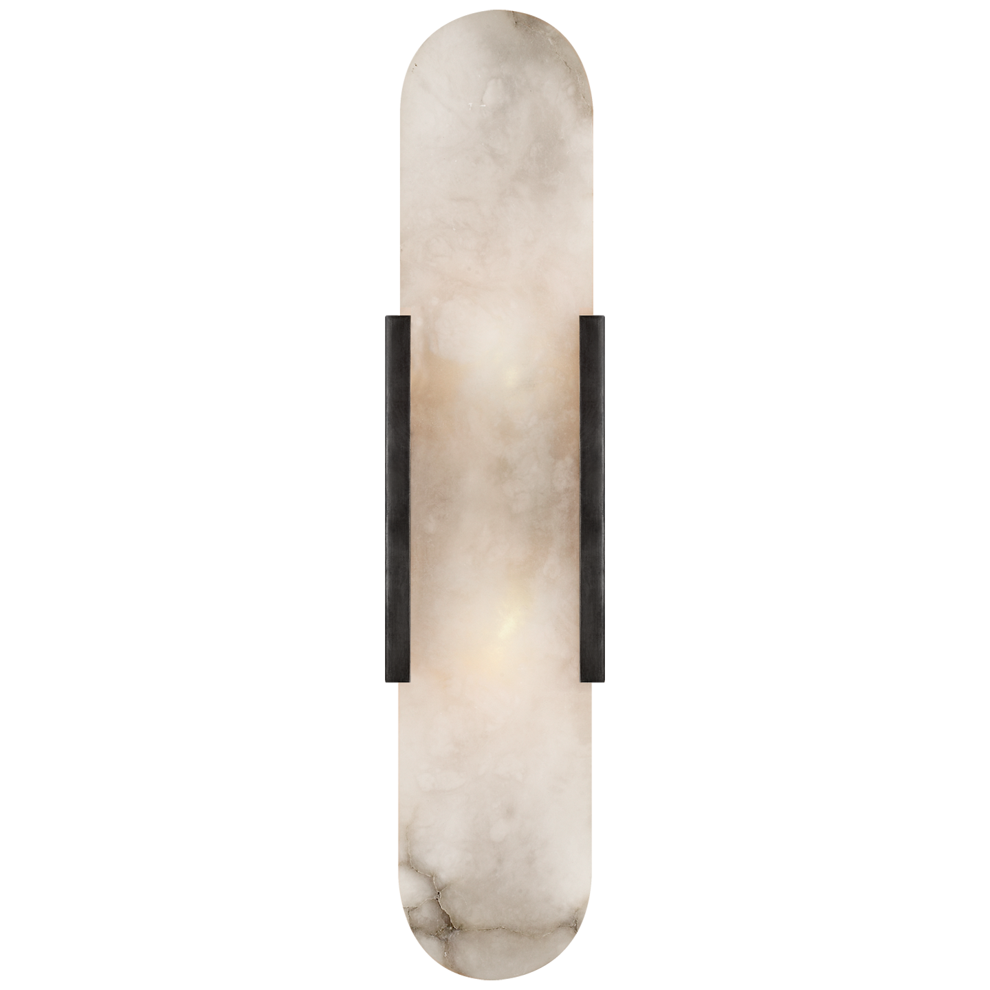 KW2013BZALB Wydłużony kinkiet Melange w brązie z alabastrem - obrazek 1