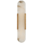 Wydłużony kinkiet Melange 20" w antycznym patynowanym mosiądzu z alabastrem