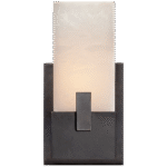 Krótki klipsowy kinkiet łazienkowy Covet w brązie