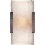 Szeroki klipsowy kinkiet łazienkowy Covet w brązie