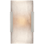 Szeroki klipsowy kinkiet łazienkowy Covet w polerowanym niklu