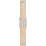 Podwójny prostokątny kinkiet Covet w polerowanym niklu z alabastrem