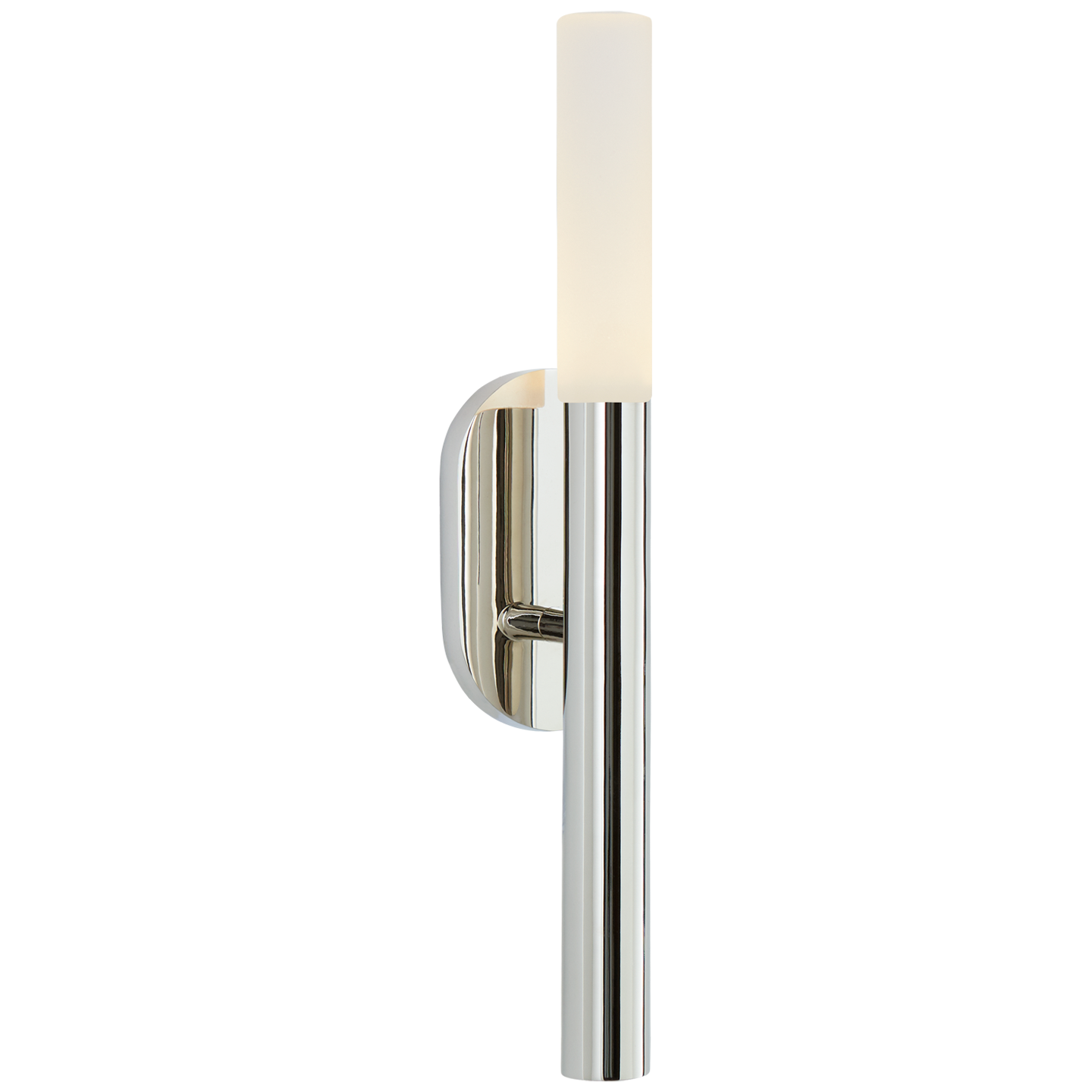 KW2280PNEC Mały kinkiet łazienkowy Rousseau w polerowanym niklu z trawionym kryształem - obrazek 1