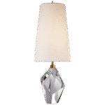 Lampa akcentowa Halcyon w krysztale z lnianym kloszem