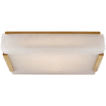 Średni plafon Covet w antycznym patynowanym mosiądzu z alabastrem