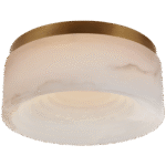 Mały plafon Otto w antycznym patynowanym mosiądzu z alabastrem