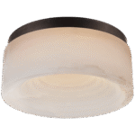 Mały plafon Otto w brązie z alabastrem