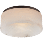 Średni plafon Otto w brązie z alabastrem