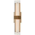 Kinkiet Fascio 18" w ręcznie patynowanym mosiądzu antycznym z kryształem