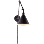 Lampa biblioteczna Boston funkcjonalna dwuramienna w brązie