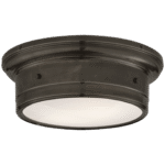 Mały plafon Siena w brązie z białym szkłem