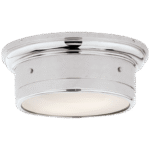 Mały plafon Siena w chromie z białym szkłem