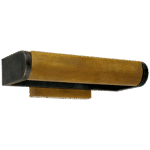 Lampka artystyczna David 12" w brązie z ręcznie patynowanym mosiężnym kloszem antycznym