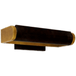 Lampka artystyczna David 12" w ręcznie patynowanym mosiądzu antycznym z brązowym kloszem