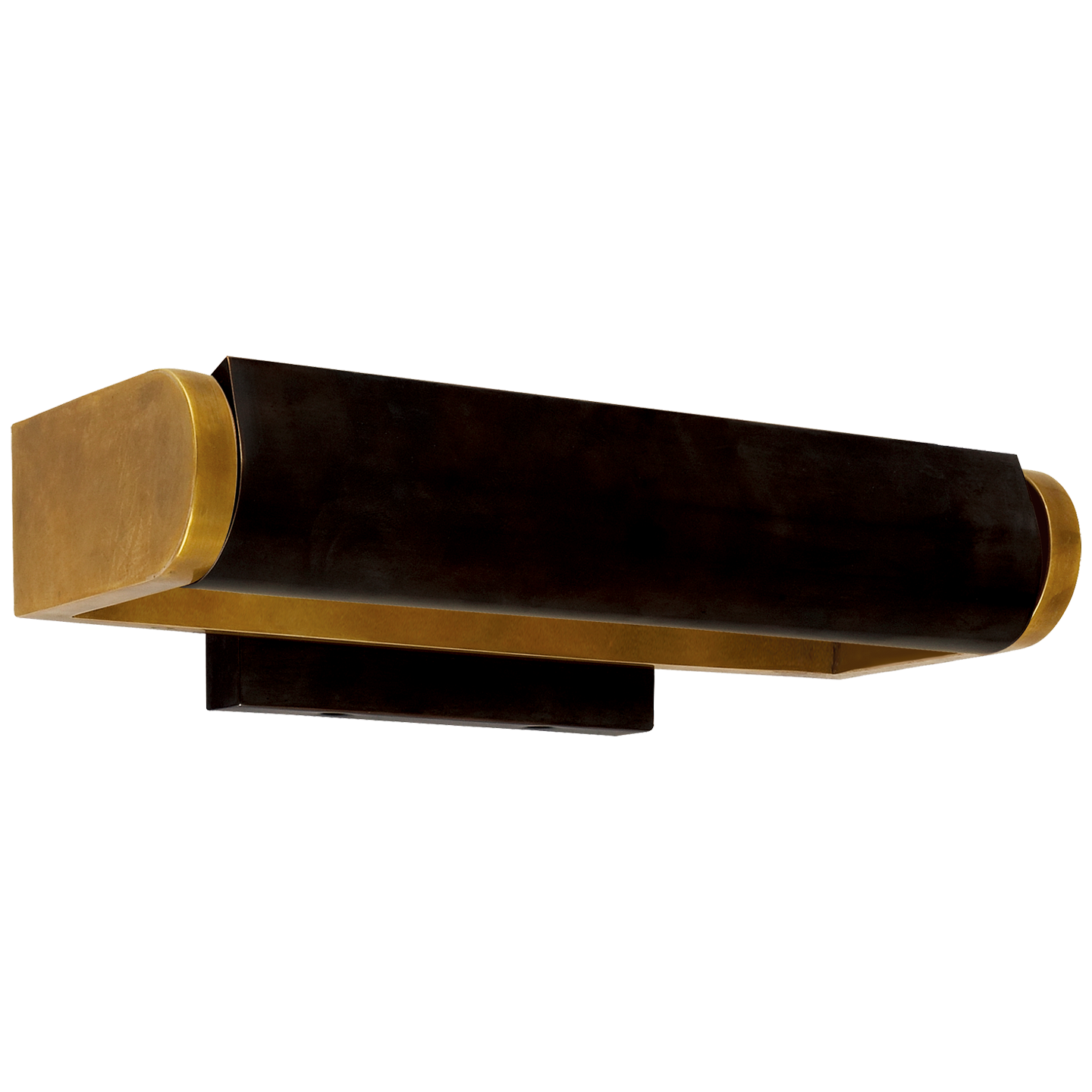 TOB2021HABBZ Lampka artystyczna David 12" w ręcznie patynowanym mosiądzu antycznym z brązowym kloszem - obrazek 1