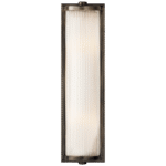 Długie świetlny pręt szklany Dresser w brązie z matową szklaną wkładką