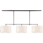 Duży bilard Bryant w brązie z lnianymi kloszami