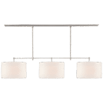 Duży bilard Bryant w polerowanym niklu z lnianymi kloszami