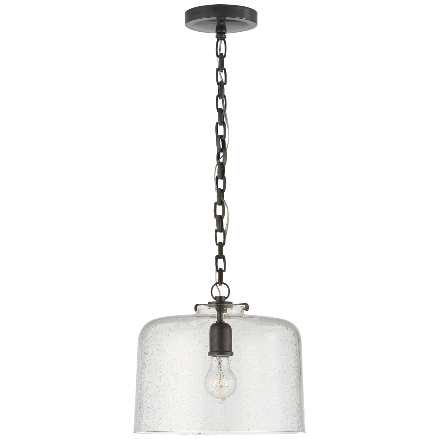 TOB5226BZG5SG Lampa wisząca kopułowa Katie w brązie z nasiennym szkłem - obrazek 1