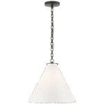 Lampa wisząca stożkowa Katie w brązie z białym szkłem