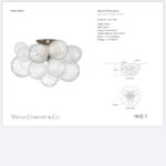 Plafon Talia 20" ze złoceniem i przezroczystym szkle wirowanym - obrazek 2