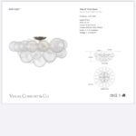 Plafon Talia 25" ze złoceniem i przezroczystym szkle wirowanym - obrazek 2