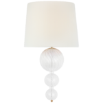 Kinkiet podłużny Talia ze złoceniem i przezroczystym szkle wirowanym