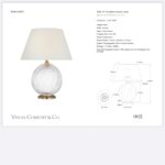 Mała lampa stojąca Talia w mosiądzu i przezroczystym szkle - obrazek 2